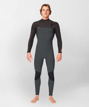 HyperFreak 3/2+ Steamer Chest Zip Wetsuit - Grey Raven