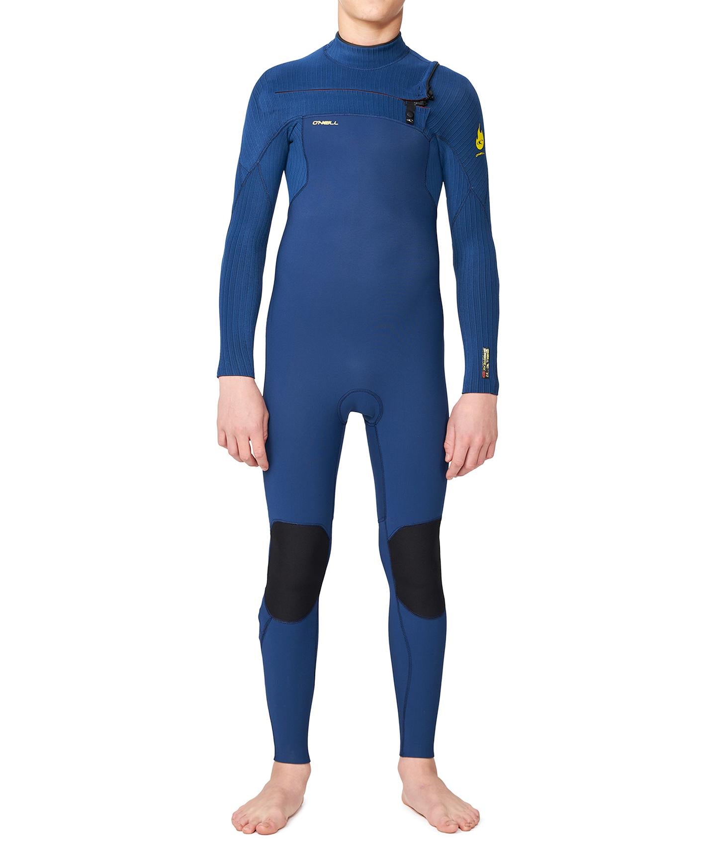 Boy's HyperFire 3/2mm Steamer Chest Zip Wetsuit - Navy