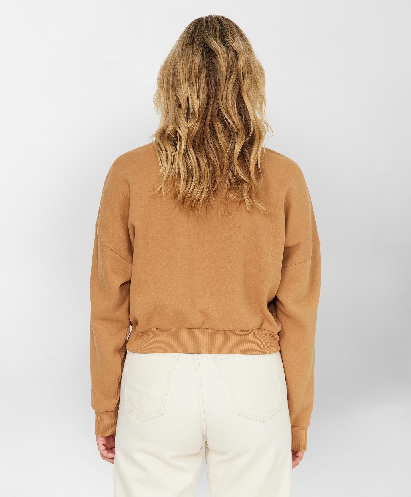 Moment Crop Fleece - Tobacco Brown