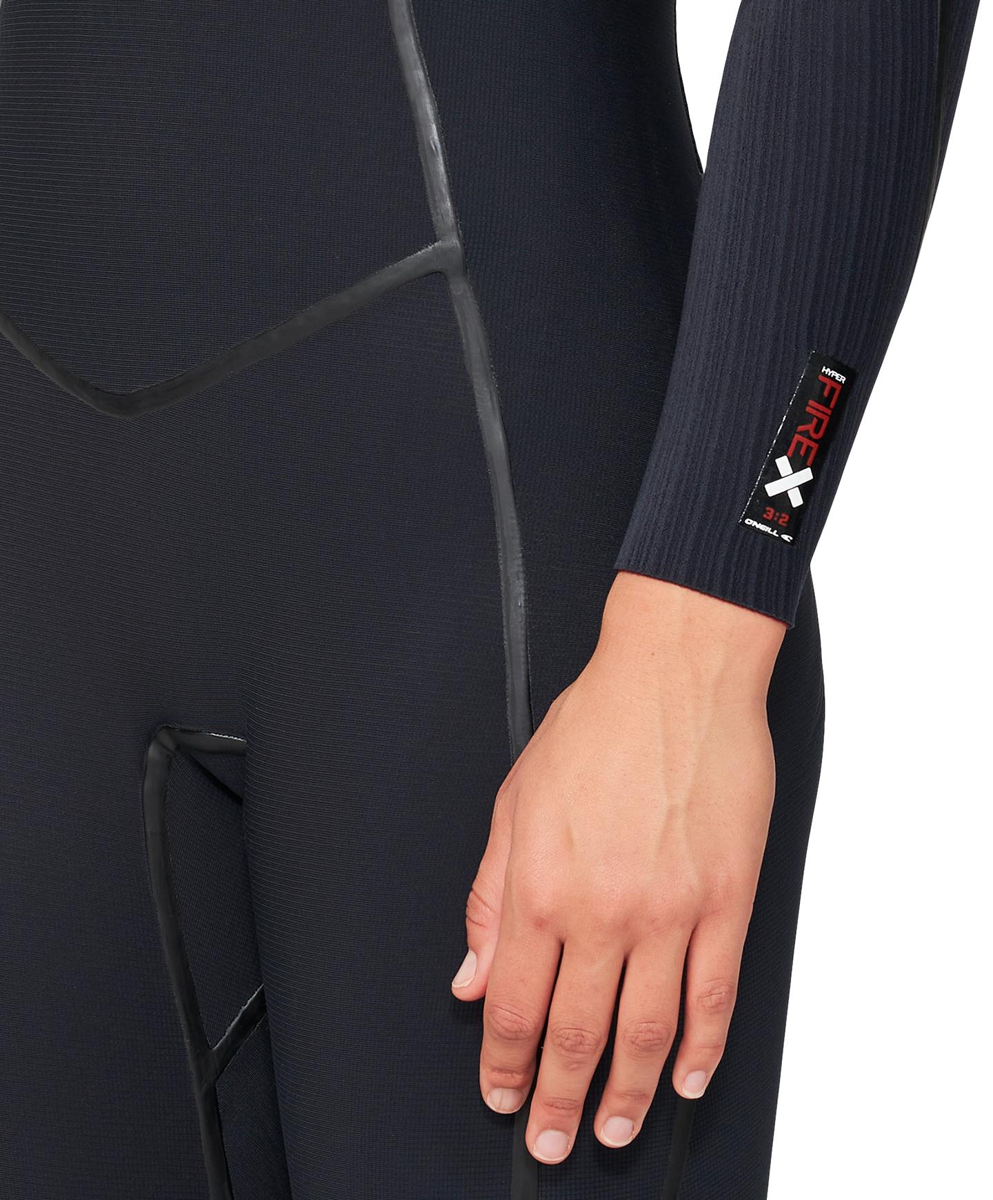 Women's HyperFire X 4/3mm Steamer Chest Zip Wetsuit - Black