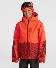 Boy's Texture Snow Jacket - Red Sketcheritage