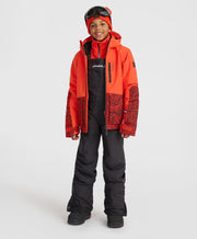 Boy's Texture Snow Jacket - Red Sketcheritage