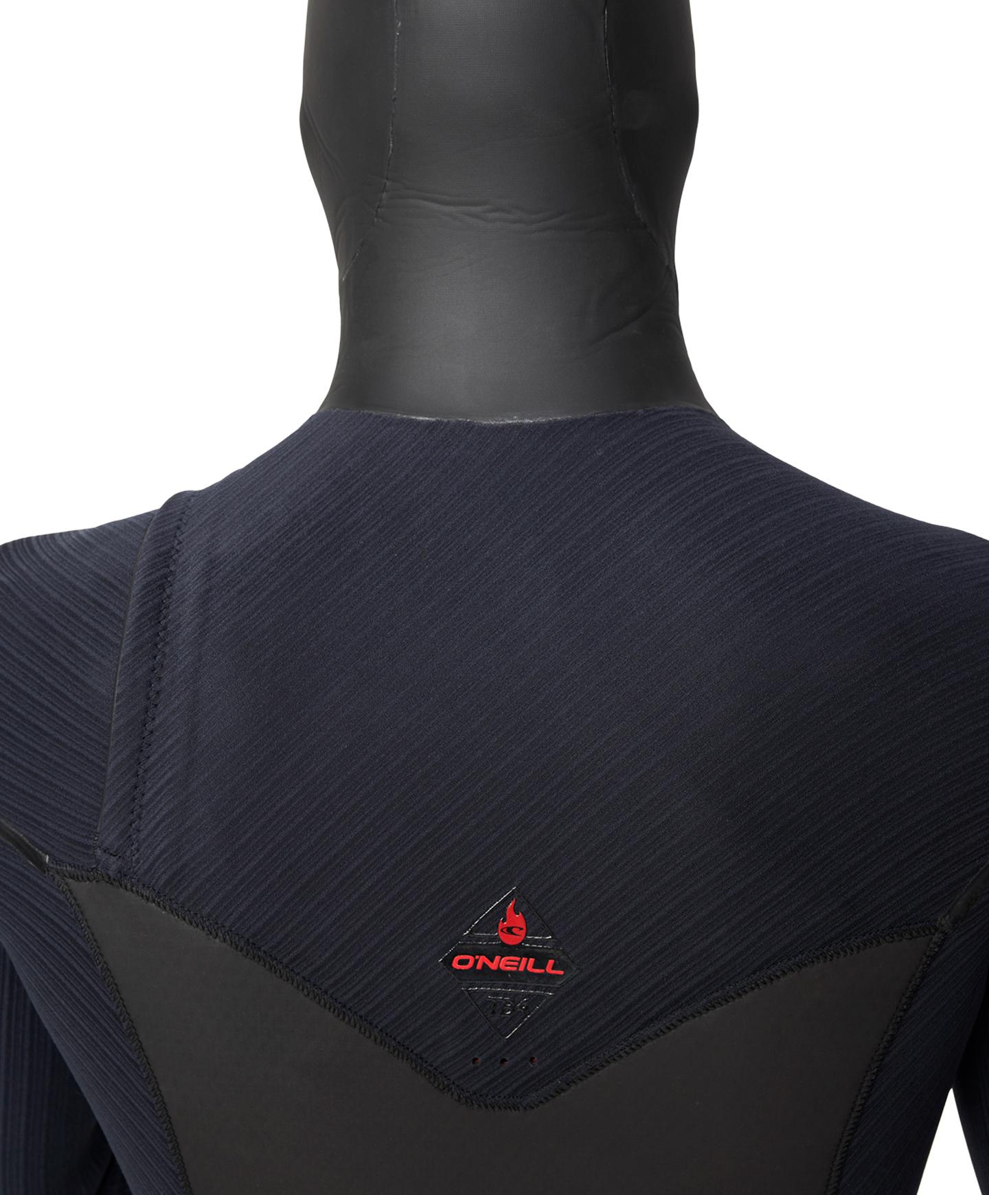 HyperFire X 5/4+mm Hooded Steamer Chest Zip Wetsuit - Black