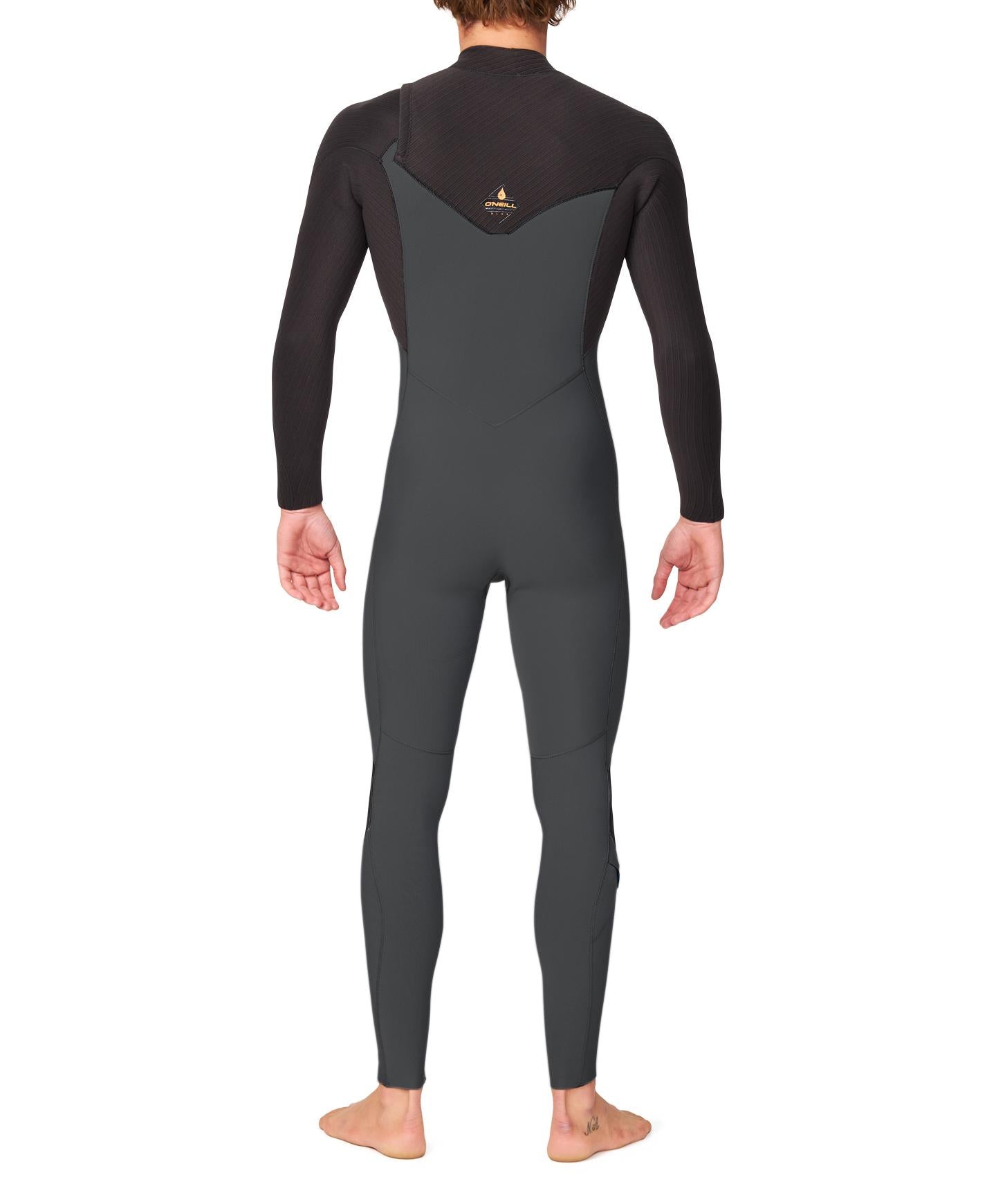 HyperFreak 4/3+ Steamer Chest Zip Wetsuit - Grey Raven