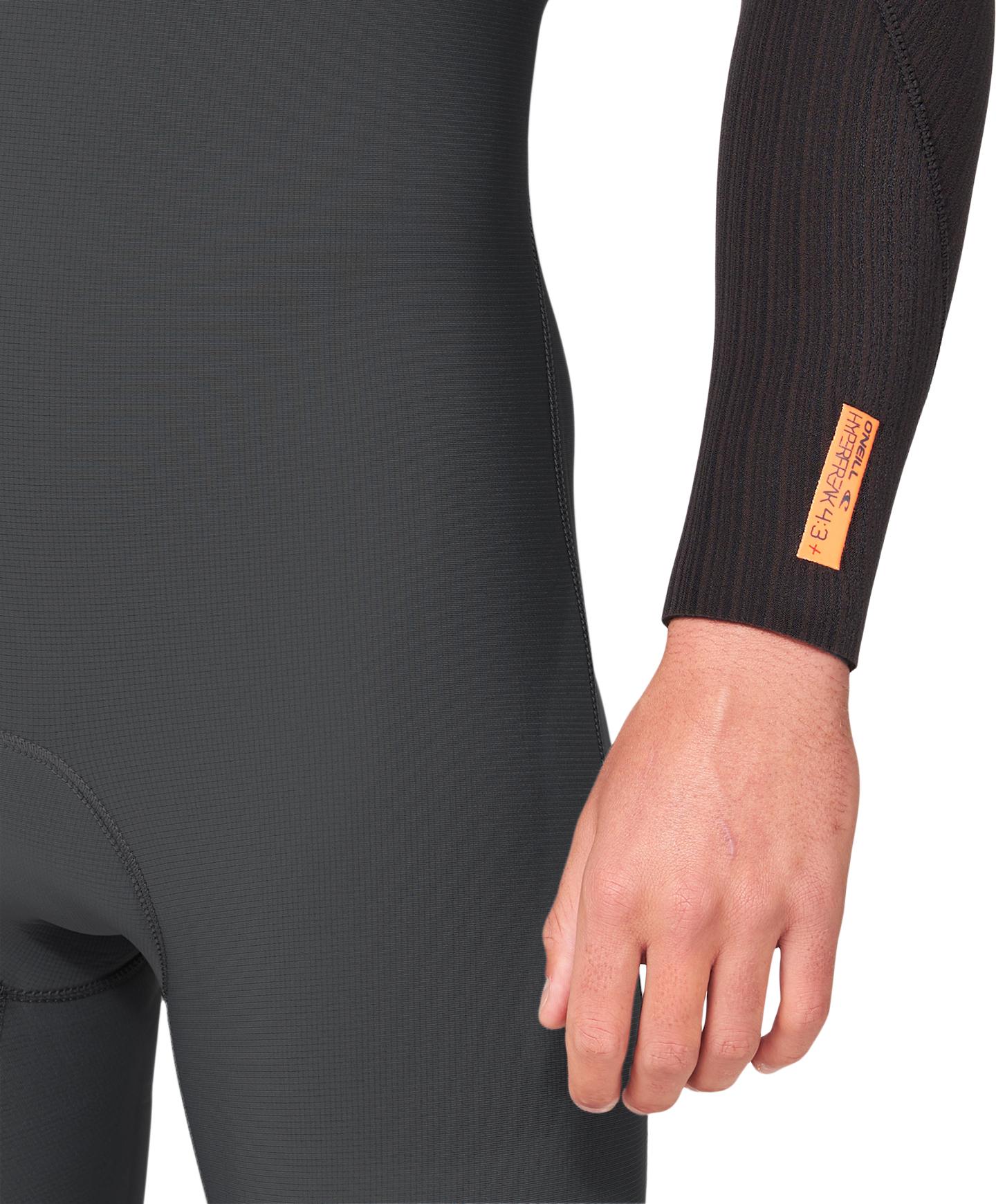 HyperFreak 4/3+ Steamer Chest Zip Wetsuit - Grey Raven