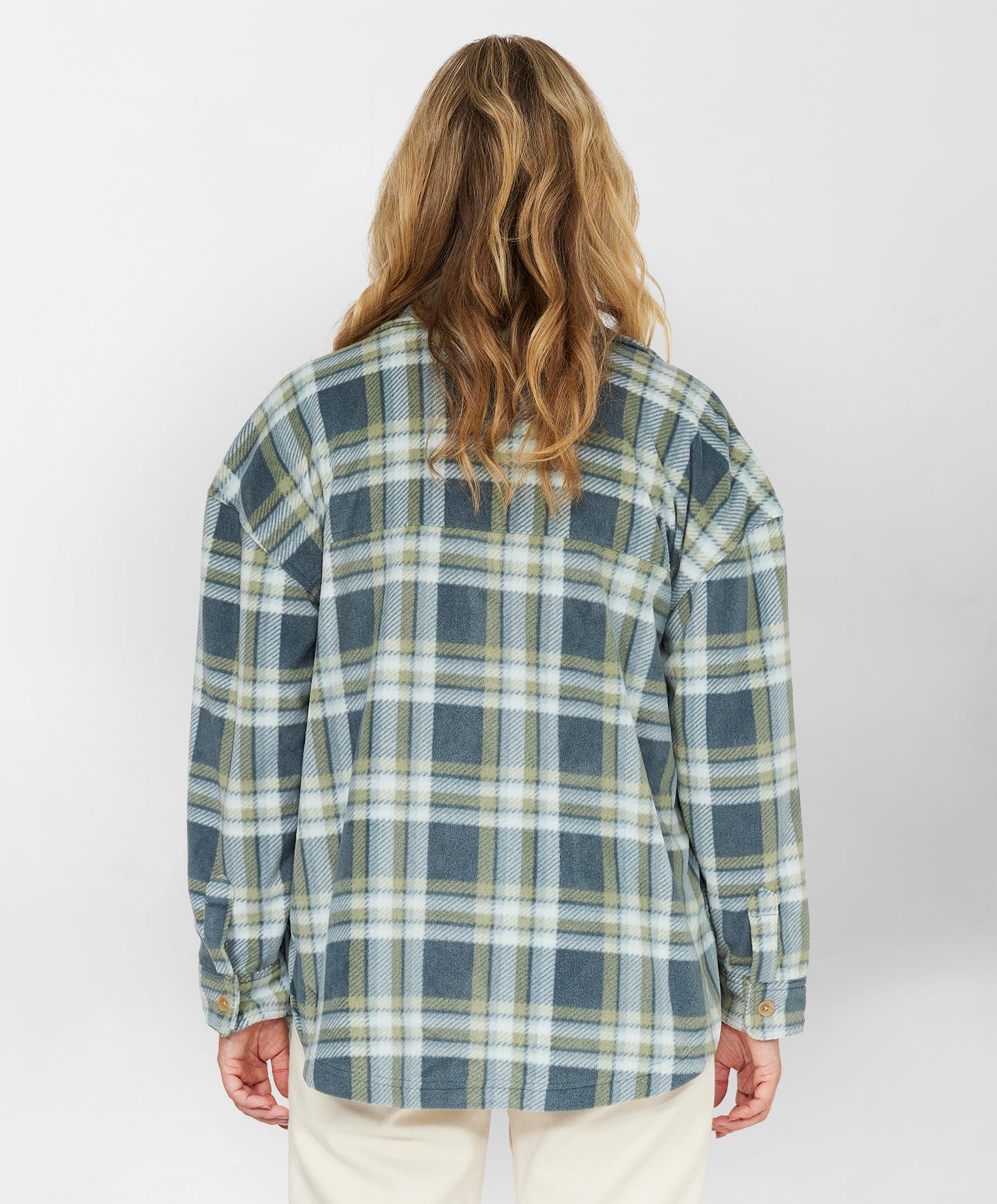 Rune Woven Top - Silver Blue