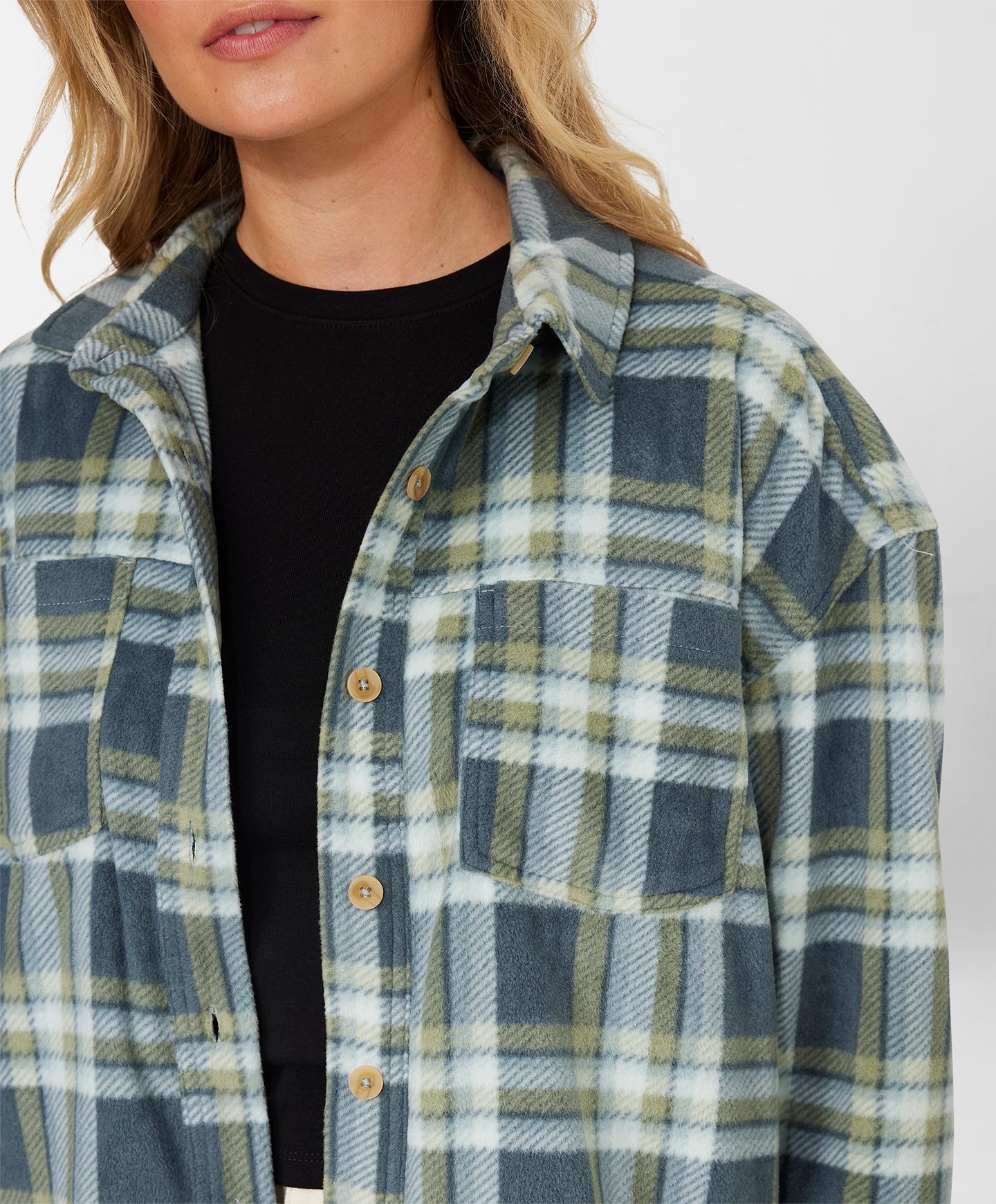 Rune Woven Top - Silver Blue