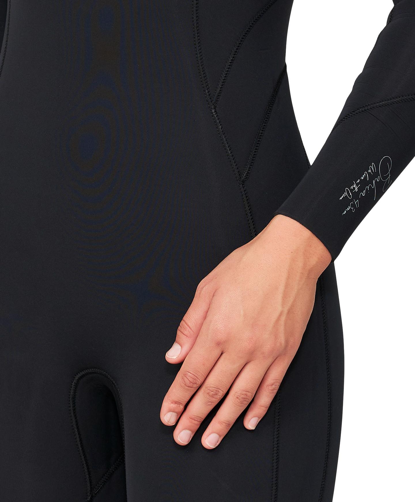 Womens Bahia 3/2mm Steamer Back Zip Wetsuit - Black