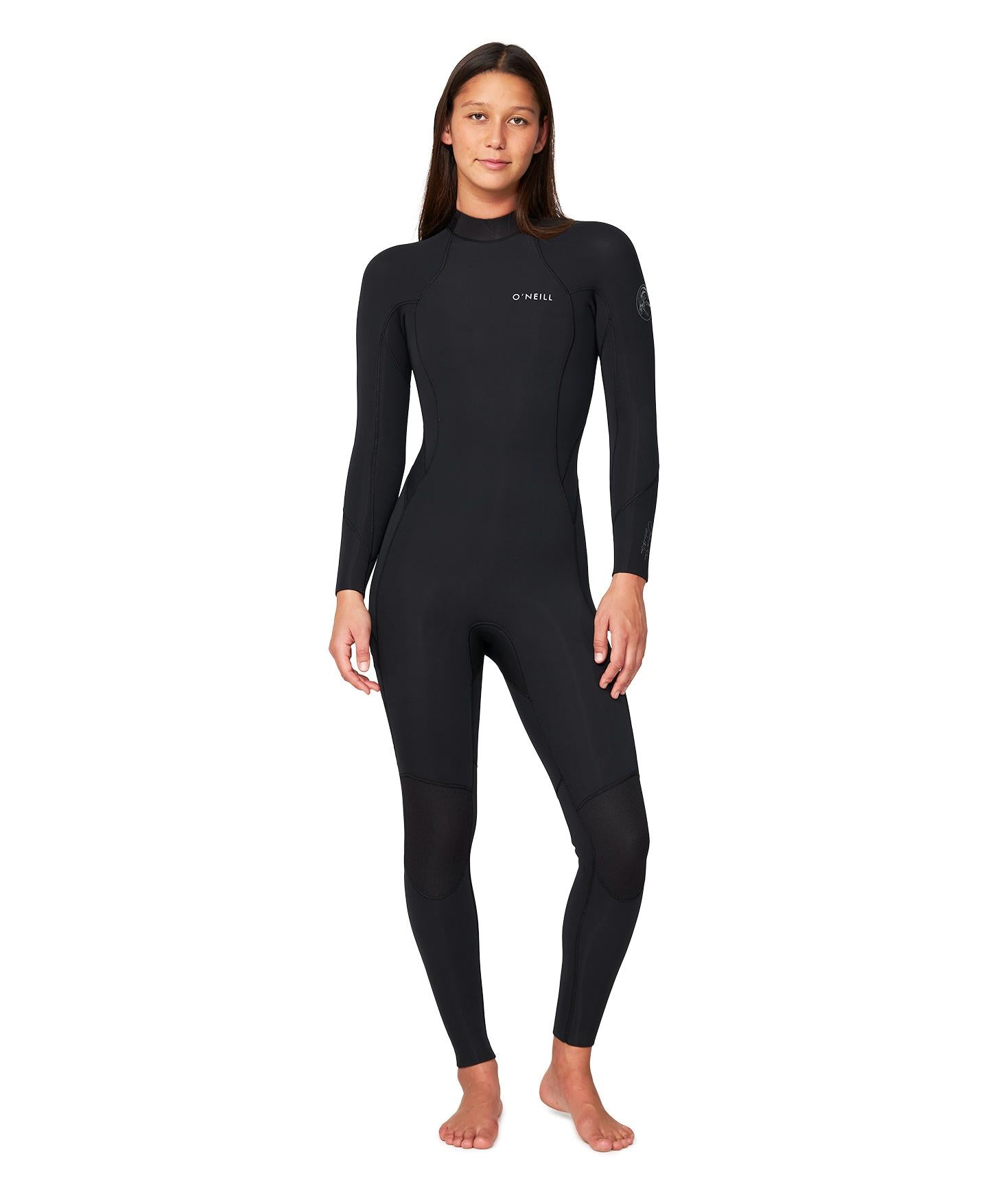 Women's Bahia 4/3mm Steamer Back Zip Wetsuit - Black