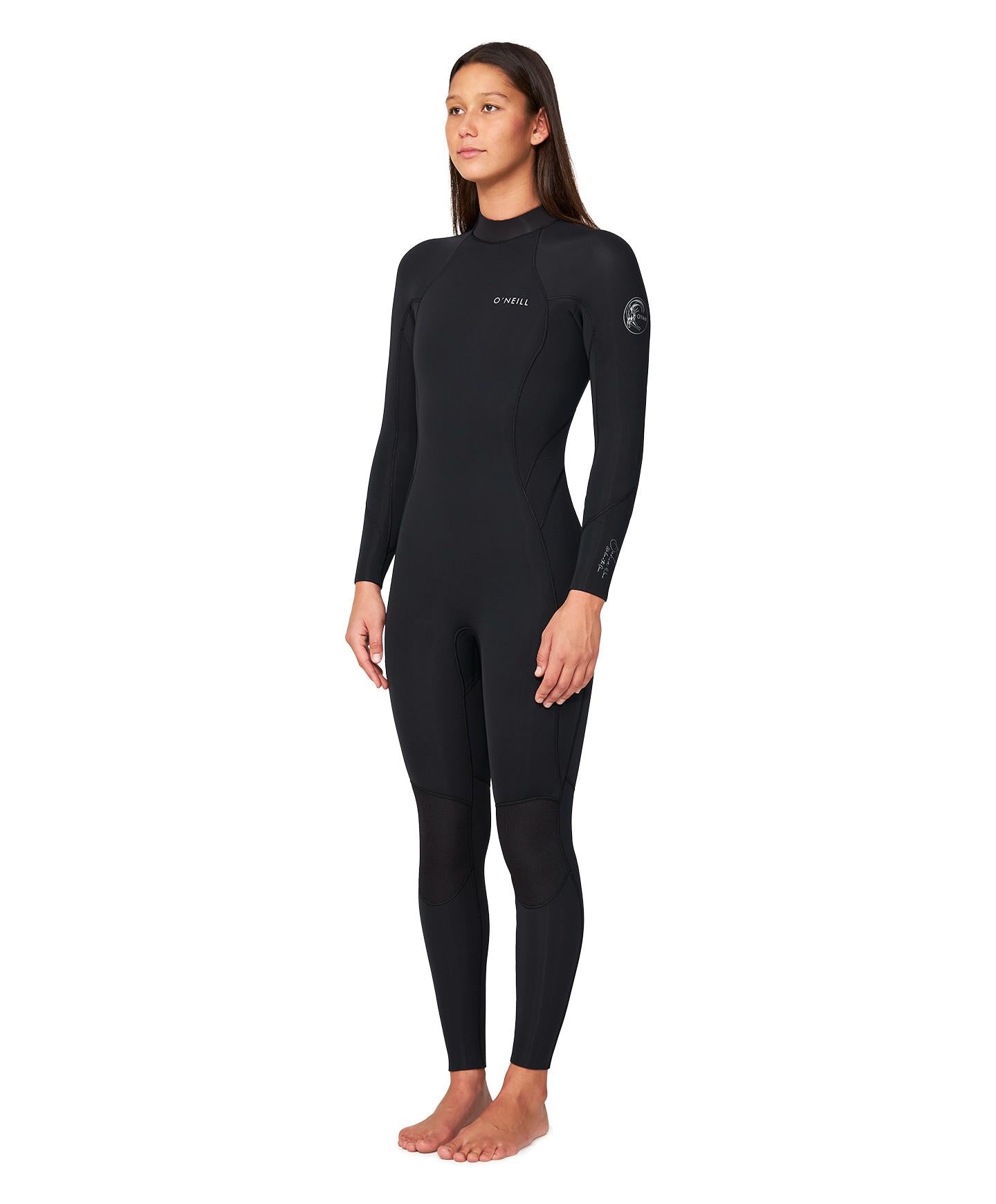 Women's Bahia 4/3mm Steamer Back Zip Wetsuit - Black