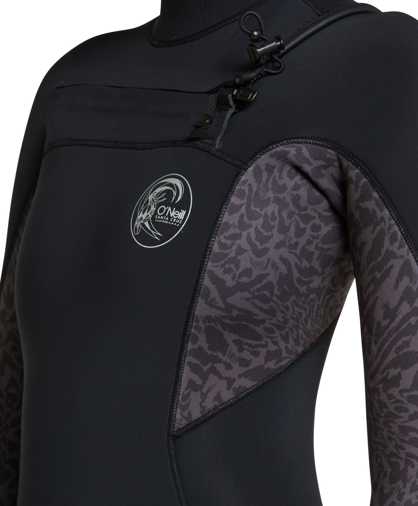 Women's Bahia 4/3mm Steamer Chest Zip Wetsuit - Black Night Reef