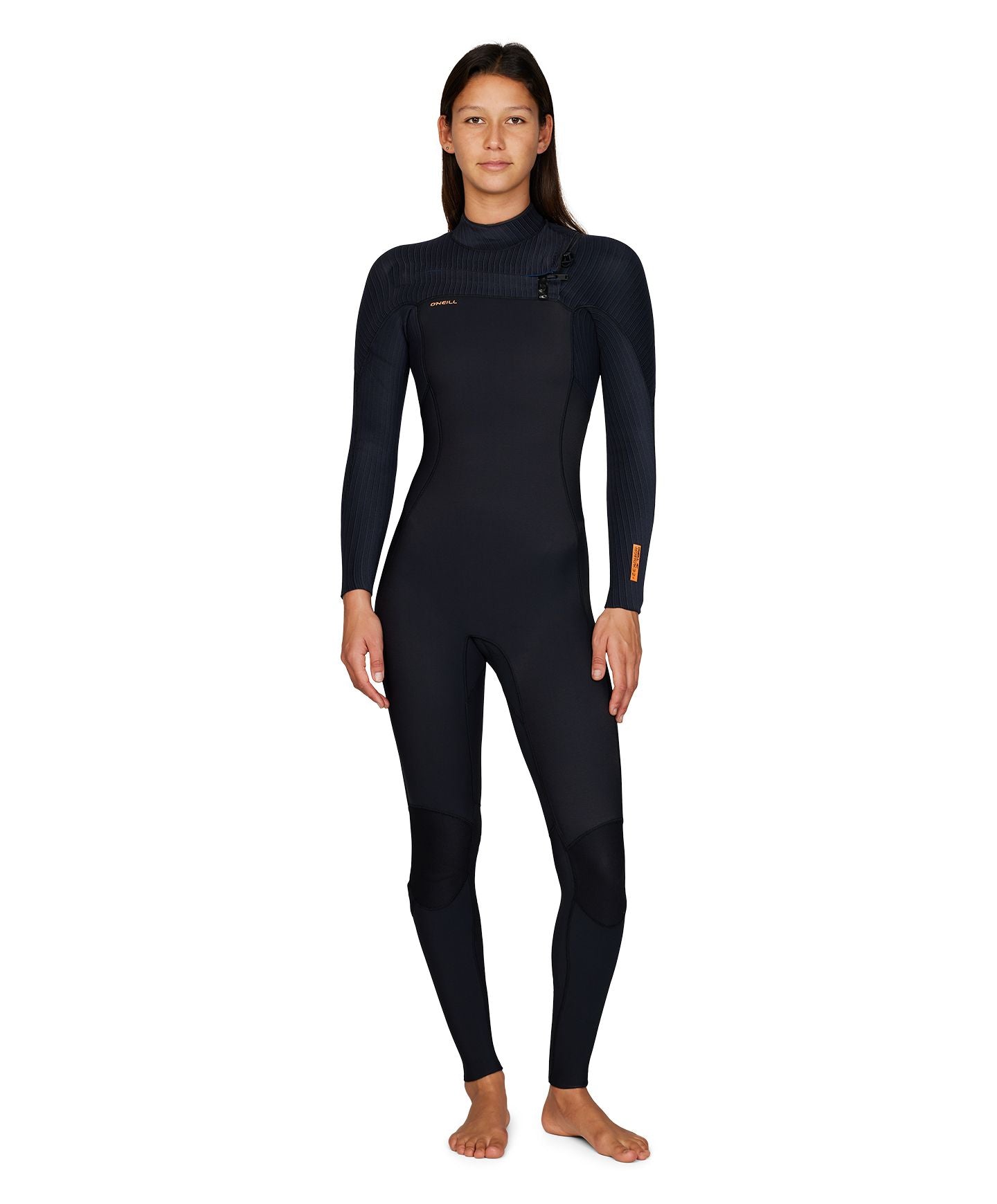Women's HyperFreak 5.5/4+mm Steamer Chest Zip Wetsuit  - Black